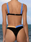 2022 Girls Bikini Set Sexy Brazilian Swimsuit Small Cup High Cut Style Beach Biquini Black/White Splice Swimwear Thong Bikinis