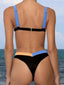 2022 Girls Bikini Set Sexy Brazilian Swimsuit Small Cup High Cut Style Beach Biquini Black/White Splice Swimwear Thong Bikinis