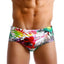 Men's Tropical Coconut Color Splatter Print Swim Shorts