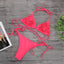 Sexy Bikinis 2021 New 3D Flower Swimwear Solid Bikini Bandage Swimsuit Thong Bikini Set Female Bathers Wear Push up Micro Bikini
